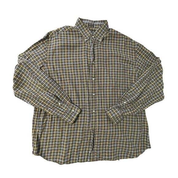 Paul & Shark Yachting LS Button Down Shirt Italy Made Plaid Brown Multi XXL Men - Picture 1 of 9